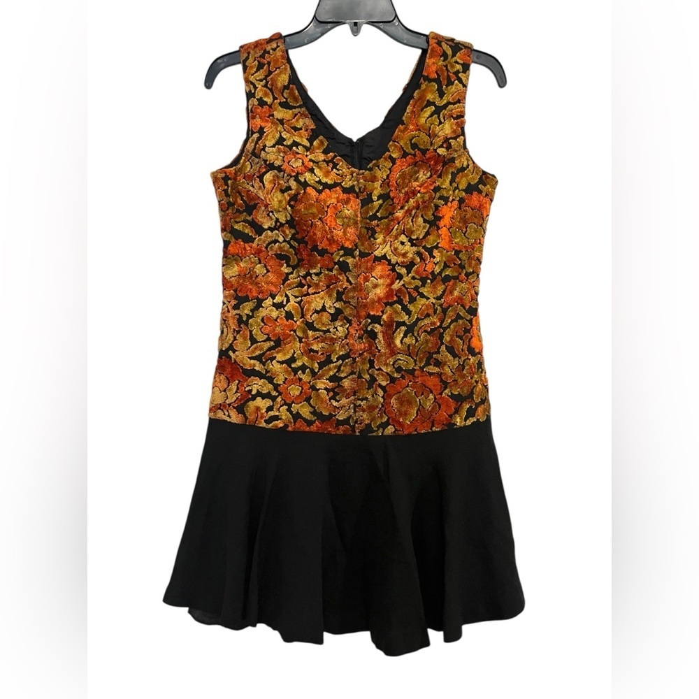 UNIQUE Vintage California Charmer Tapestry Textured Drop Waist dress